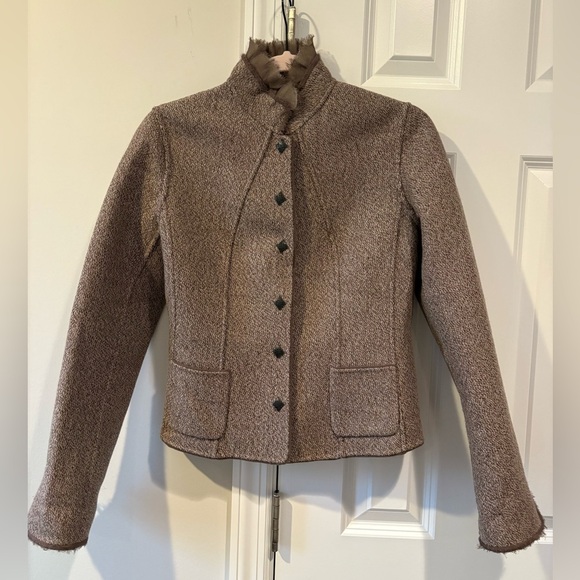 Elie Tahari Erdan Virgin Wool Reversible Jacket - Picture 2 of 16